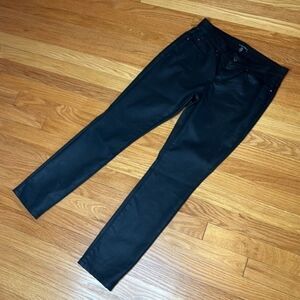 Eileen Fisher, black shiny jeans, size 4